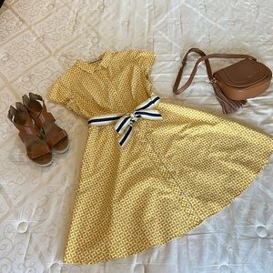 Boden Yellow Print Dress